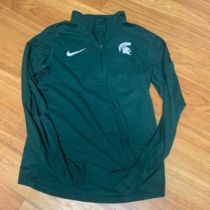 Michigan state (MSU) green zip-up nike